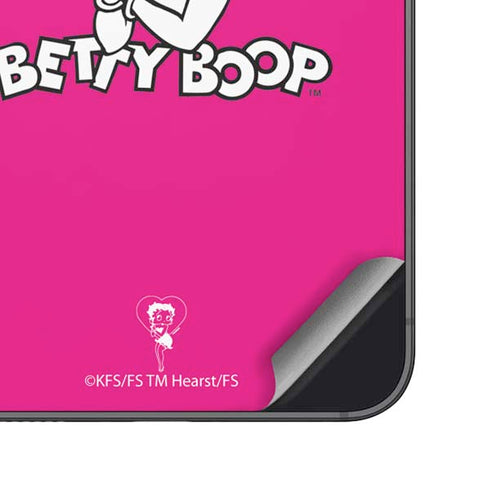Betty Boop Pink Background Galaxy S25 Skin